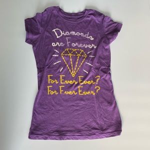 Diamonds are Forever Local Celebrity T Shirt Bling Edition Purple